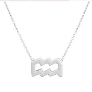 Astrology Necklace Aquarius Silver Tone Constellation Necklace Gift Simple